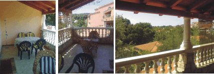 Balkon - Blick vom Balkon - Ferienwohnung privat Istrien - Kroatien - Pjescana Uvala - Medulin - Pula - Marina Veruda * 